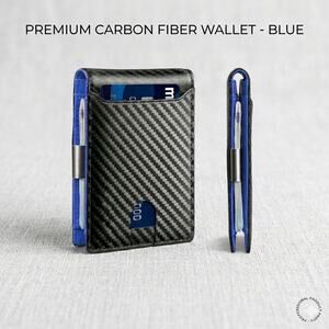 Carbon Fiber Textured RFID Wallet For Men Slim Pop-Up Design With Multi Slots